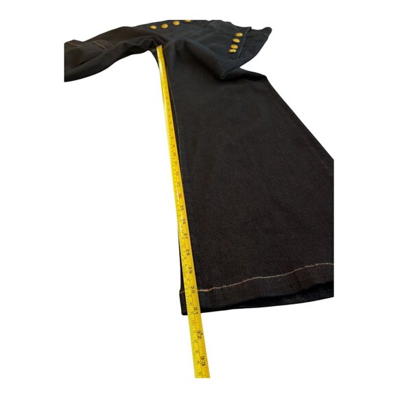 White House Black Market | High-Rise Mariner Wide-Leg Dark Wash Jeans | 10 - Picture 14 of 16